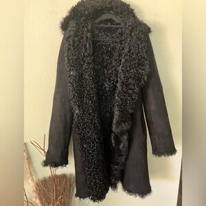 Theory Reversible Shearling leather coat